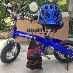 (売約済み)自転車練習セット(ストライダー、ヘルメット、プロテクター)