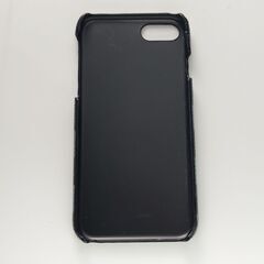 【新品未使用】iPhone SE3 第3世代/8/7 ブラック　アイフォン スマホケース ケース カバー チェック柄 ポリカーボネート レザー 合皮 格子 シンプル ハードケース アイフォン ハードケース 薄型 軽量 ワイヤレス充電  ポリカーボネート  Apple アップル アイフォン アイホン  携帯保護カバー 薄型 ソフト 軽量 卓上 落下防止 すり傷防止 指紋防止 耐衝撃 の画像