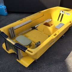 【生産終了/入手困難】　RYOBI（リョービ）　BOAT ACE（ボートエース）　GEB-25I　船外機仕様　スタビライザー　生け簀付き/最大2馬力/オール×2本付き/定員2名　①