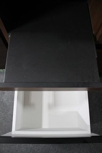 古賀家具 キッチンボード コテツ 幅120 アイアン フルスライドレール カップボード ダイニング ブラウン 食器棚 中古 店頭引取歓
