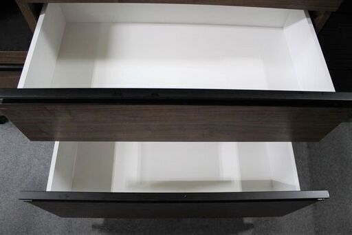 古賀家具 キッチンボード コテツ 幅120 アイアン フルスライドレール カップボード ダイニング ブラウン 食器棚 中古 店頭引取歓