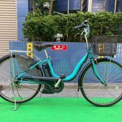 【ジャンク品】電動アシスト自転車　YAMAHA PAS Natura 2017年モデル　ライトブルーの画像