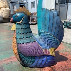 置物 木製 インテリア 鳥　高さ約68cm 重さ約20kg