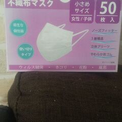 使い捨てマスク 50枚 小さめ 不織布 個包装