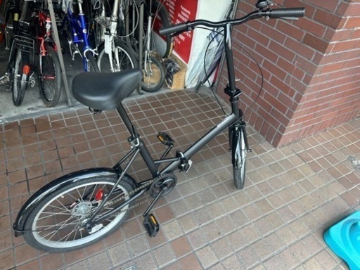 ★美品★20インチ　シングルスピード折り畳み自転車　ブラック