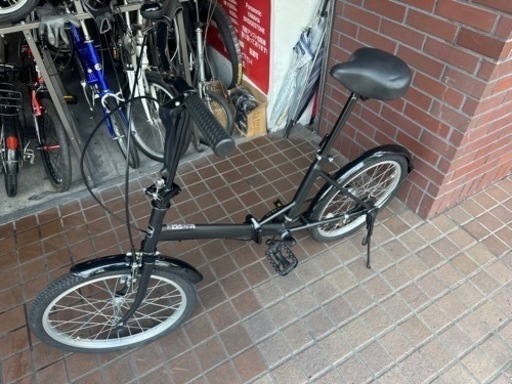 ★美品★20インチ　シングルスピード折り畳み自転車　ブラック