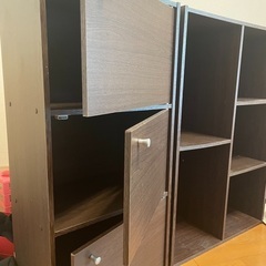 三段ボックス　扉付きの画像