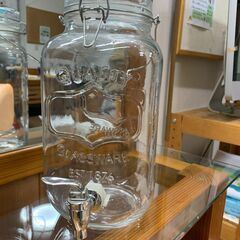 ガラス　ドリンクサーバー3ℓ　ビバレッジサーバー　見せる保存容器　2個