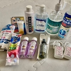 アルコール、除菌スプレー、ハンドクリームなど