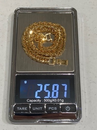 k18  16面Mカットトリプル・アンクレット