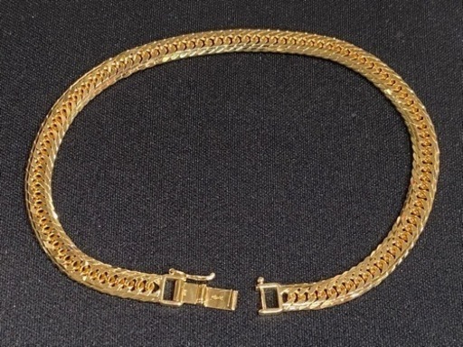 k18  16面Mカットトリプル・アンクレット