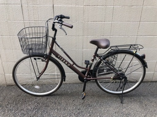 [お渡し決定]美品！自転車/ ブラウン/ 切り替え付き(6段階)