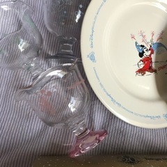 ディズニー グラス お皿 ミニグラスの画像