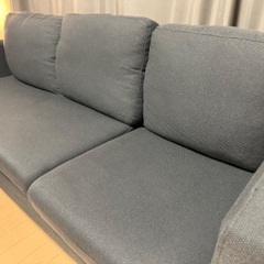 3人がけ ソファ オットマン付きの画像