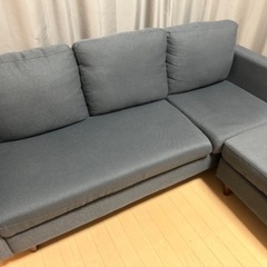 3人がけ ソファ オットマン付きの画像