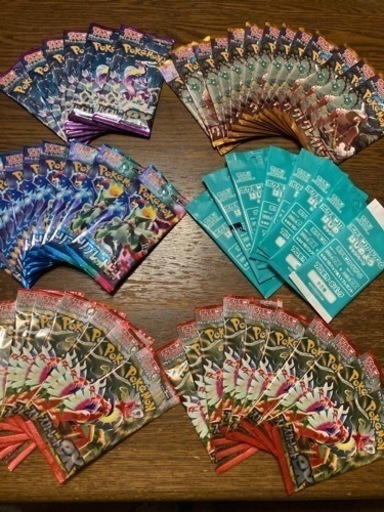 ポケカ5種類＋プロモパック新品未開封計67パック