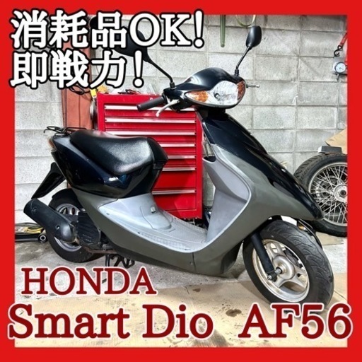 ☆安心の点検整備.動画☆ホンダ スマートディオ AF56☆消耗品一通りOKで即戦力車両！整備済みでエンジンも好調！新生活にどうぞ！