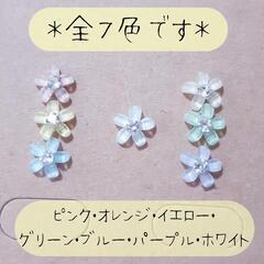 【受渡しor匿名配送】ポストピアス お花セット （金属・樹脂ポストピアスのみ）の画像