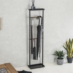 新品 ニトリ トレー付き傘ハンガー ブラック