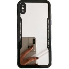【新品未使用】ブラック アイフォン ミラー 鏡面 mirror ...