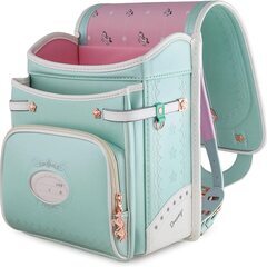 【新品】最新 女の子ランドセル ユニコーンモデル 高級 パール生地 6年保証 全国送料無料 スクールバック 小学生通学カバン 千草色の画像