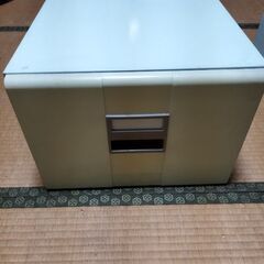 金属製 縦長収納ケース 水色系①