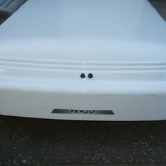 ★ルーフボックス★TERZO LOWLYDER FLEX COMPACT★テルッツォ ローライダーフレックスコンパクト★白色　ホワイト色★上蓋アップ（積載容量アップ）可能★ルーフBOXの画像