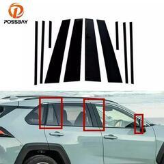 新品　トヨタ TOYOTA　新型　現行型　RAV4   50系　ウインドウピラーパネル　ドアトリム　光沢ブラック　10pcsの画像