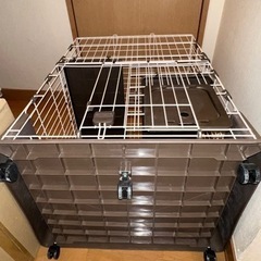 猫用　ゲージ　組み立て　使用品の画像