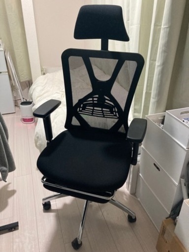 急ぎ！取りに来れる方限定 チェア 格納式オットマン付き