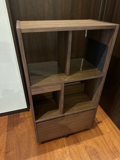 カリモク　マルチラック　棚　子供　家具　ウォールナット