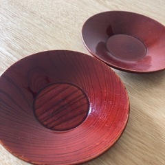 お茶請け塗の木目2枚set♪の画像
