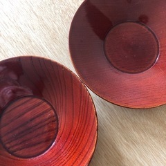 お茶請け塗の木目2枚set♪の画像