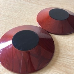お茶請け塗の木目2枚set♪の画像