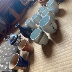 コップ　湯呑み　素焼き　陶器　食器