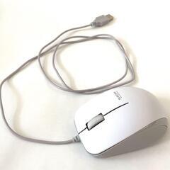 ELECOM M-BL27UBKWH WHITE　有線マウスの画像