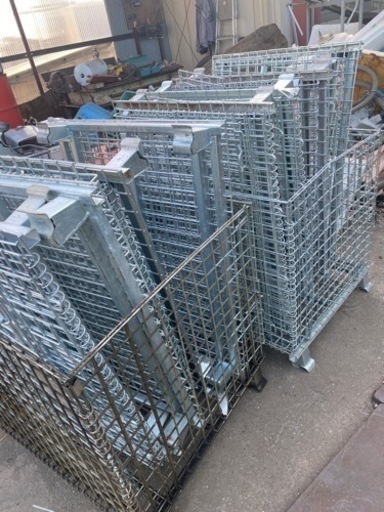 鉄パレット　メッシュパレット　鉄カゴ　15枚セット　薪入れ　など　使用用途多数