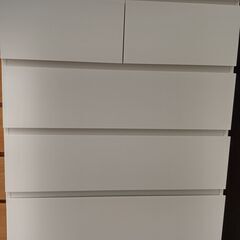 ★ジモティ割あり★  チェスト 白 H123×D48.5×W80...