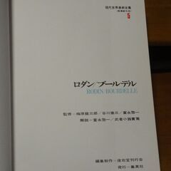 RODIN/BOURDELLE  ロダン／ブールデル　現代世界美術全集　１９７１年の画像