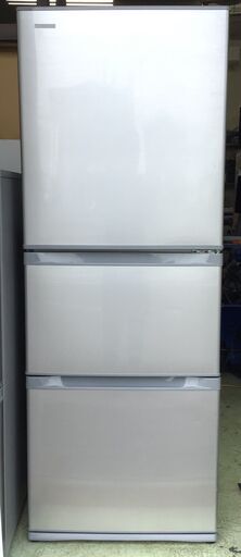 23Y184 ジD 【大幅値下げ】TOSHIBA 東芝 冷凍冷蔵庫 GR-K33S(S) 330L 2017年製 シルバー 札幌発 中古