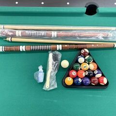 家庭用サイズ ビリヤード台 折りたたみ 約縦146×横83×高さ77.5ｃｍ ボール,キュー付き ミニビリヤード台  札幌市手稲区の画像
