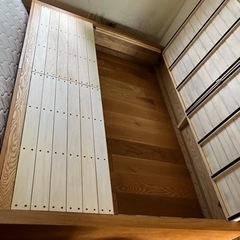 無料引き取り★無印収納ベッド、ダブル、オーク材、無印良品muji 