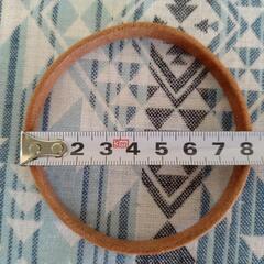 サークルブレスレット　サドルレザー　ヌメ革　ハンドメイド　縫い目繋ぎ目無しの画像