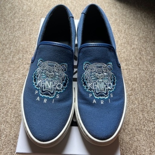 KENZO タイガー　スリッポン　スニーカー　ブルー　サイズ28センチ（42）