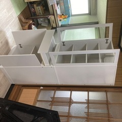 値下げ！☆LOWYA  キッチンボード  食器棚  組立て済み ...