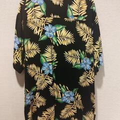 【値下げ】アロハシャツ　大きいサイズ　古着　ビンテージ　黒系の画像