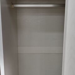 ★ジモティ割あり★  ワードローブ 白 H200×D58.5×W90 クリーニング済み TJ549の画像