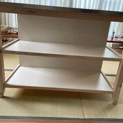 ニトリ　台所用作業テーブル　大(シナモ12078WH ステン)