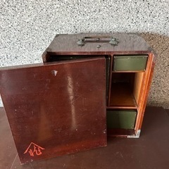 大名道具　花見　農耕　野弁当　提げ重　お重　アンティーク（共箱）の画像