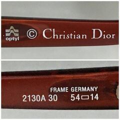 🔷🔶🔷ut11/74【レディース】クリスチャンディオール ヴィンテージ サングラス 2130A 30 54□14 中古 christan Dior ビンテージ めがね　眼鏡🔷🔶🔷の画像